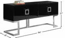 307 Beth Lacquer Finish And Stainless Steel Base Buffet / Console Table