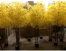 YELLOW TREE W/ ARTIFICIAL LEAVES SOLID WOOD TRUNK Accessories 938