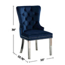 D2082 DARK NAVY VELVET DINING CHAIR