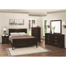  Coaster Furniture Louis Philippe 202411T 7 pc Twin Sleigh Bedroom Set IMAGE 1