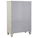  Coaster Furniture Sandy Beach 201308 8-Drawer Door Chest - Cream White IMAGE 4