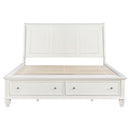  Coaster Furniture Sandy Beach 201309KE Wood Eastern King Storage Panel Bed - Cream White IMAGE 3