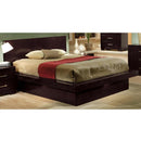  Size_Queen -- Jessica 200711Q Wood Queen LED Panel Bed - Cappuccino IMAGE 1
