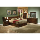  Size_Queen -- Jessica 200711Q Wood Queen LED Panel Bed - Cappuccino IMAGE 3