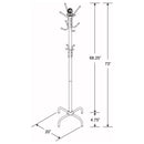 Coaster Furniture Collier 2019 12 Hook Freestanding Coat Rack Hat Hanger - Black