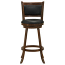 Coaster Furniture Broxton 101920 Upholstered Swivel Bar Chair - Chestnut (Set of 2) IMAGE 2