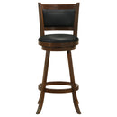  Coaster Furniture Broxton 101920 Upholstered Swivel Bar Chair - Chestnut (Set of 2) IMAGE 3