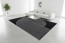 POLAR812 Black/White 5x7 Rug