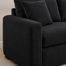 HH1123 Black - Sofa & Loveseat Set