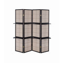  Coaster Furniture Iggy 900166 4-Panel Room Divider Folding Shoji Screen - Cappuccino IMAGE 4
