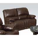  Acme Furniture Daishiro Reclining Bonded Leather Match Loveseat 50746 IMAGE 1