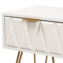 BRA-003-White/Gold ET End Table