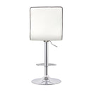 Ashbury Upholstered Adjustable Bar Stools White and Chrome 122089