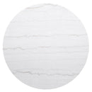 JASON ROUND MARBLE TOP COFFEE TABLE WHITE AND CHARCOAL 710418
