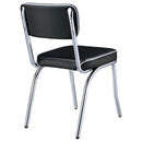  Coaster Furniture Retro 2066 Upholstered Dining Side Chair - Black (Set of 2) IMAGE 7