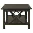  Coaster Furniture Rachelle 5909 3-piece Rectangular Coffee Table Set - Deep Merlot IMAGE 4