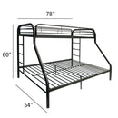  Acme Furniture Tritan 02053BK Twin/Full Bunk Bed IMAGE 5
