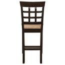  Coaster Furniture Gabriel 100209 Lattice Back Counter Chair - Cappuccino (Set of 2) IMAGE 6