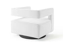 EEI-3948-WHITE SWIVEL ARMCHAIR
