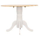  Coaster Furniture Allison 4241 Round 40-inch Drop Leaf Extension Dining Table - White IMAGE 3