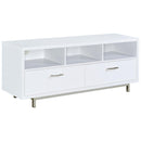  Coaster Furniture Casey 701972 2-Drawer Engineered Wood 60" TV Stand - White IMAGE 1