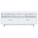  Coaster Furniture Casey 701972 2-Drawer Engineered Wood 60" TV Stand - White IMAGE 2