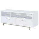  Coaster Furniture Casey 701972 2-Drawer Engineered Wood 60" TV Stand - White IMAGE 3