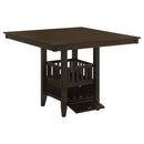  Coaster Furniture Jaden 100958 Square 47-inch Counter Height Dining Table - Espresso IMAGE 2