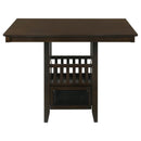  Coaster Furniture Jaden 100958 Square 47-inch Counter Height Dining Table - Espresso IMAGE 3