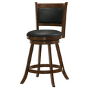  Coaster Furniture Broxton 101919 Upholstered Swivel Counter Chair - Chestnut (Set of 2) IMAGE 3
