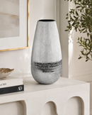 14634-CERAMIC 12” 2 TONE VASE HOME DECOR