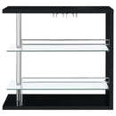  Coaster Furniture Prescott 100165 Rectangular Home Wine Table - Black High Gloss IMAGE 3
