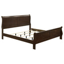  Coaster Furniture Louis Philippe 202411KE Wood Eastern King Sleigh Bed - Cappuccino IMAGE 1