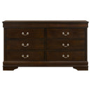  Coaster Furniture Louis Philippe 202413 6-Drawer Dresser - Cappuccino IMAGE 2