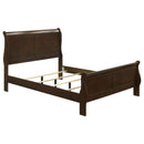  Size_Full -- Louis Philippe 202411F Wood Full Sleigh Bed - Cappuccino IMAGE 1
