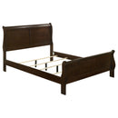  Size_Queen -- Louis Philippe 202411Q Wood Queen Sleigh Bed - Cappuccino IMAGE 1