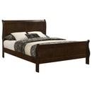  Size_Queen -- Louis Philippe 202411Q Wood Queen Sleigh Bed - Cappuccino IMAGE 2