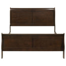  Size_Queen -- Louis Philippe 202411Q Wood Queen Sleigh Bed - Cappuccino IMAGE 3