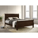  Size_Queen -- Louis Philippe 202411Q Wood Queen Sleigh Bed - Cappuccino IMAGE 6
