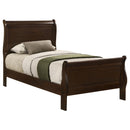  Size_Twin -- Coaster Furniture Louis Philippe Sleigh Bed IMAGE 2