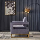 Grey Velvet Barrel Chair RC02GG