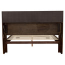  Size_Queen --  Jessica 200719Q Wood Queen LED Storage Bookcase Bed - Cappuccino IMAGE 5