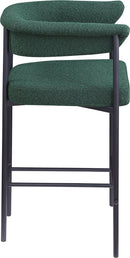 412Green-C Malin Boucle Fabric Upholstered Counter Stool
