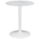 Arkell Round Pedestal Counter Height Table White 193068