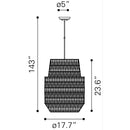  Zuo Daydream 50209 Ceiling Lamp - Grey IMAGE 6