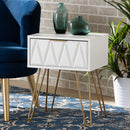 BRA-003-White/Gold ET End Table