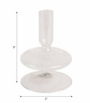5" Vintage Glass Taper CANDLE HOLDER Clear 20118-13