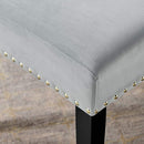 D135C-GRY GRAY VELVET DINING CHAIR