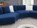 U290 NAVY VELVET 4 PIECE SECTIONAL