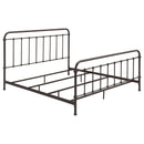  Coaster Furniture Livingston 300399KE Metal Eastern King Open Frame Bed - Dark Bronze IMAGE 1